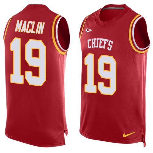Nike Chiefs #19 Jeremy Maclin Red Team Color Men's Stitched NFL Limited Tank Top Jersey