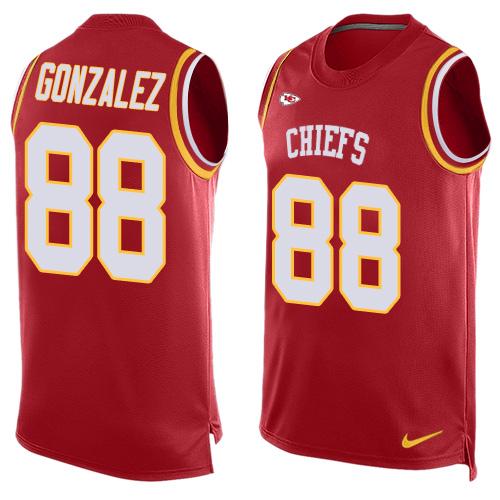 Nike Chiefs #88 Tony Gonzalez Red Team Color Men's Stitched NFL Limited Tank Top Jersey