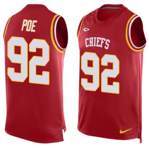 Nike Chiefs #92 Dontari Poe Red Team Color Men's Stitched NFL Limited Tank Top Jersey
