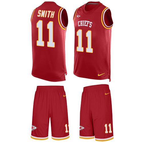 Nike Chiefs #11 Alex Smith Red Team Color Men's Stitched NFL Limited Tank Top Suit Jersey