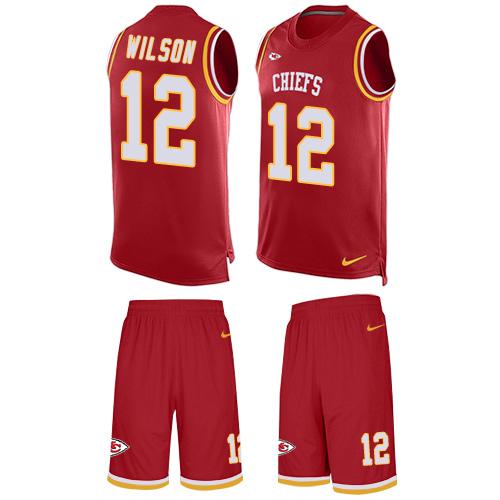 Nike Chiefs #12 Albert Wilson Red Team Color Men's Stitched NFL Limited Tank Top Suit Jersey