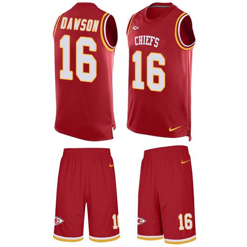 Nike Chiefs #16 Len Dawson Red Team Color Men's Stitched NFL Limited Tank Top Suit Jersey