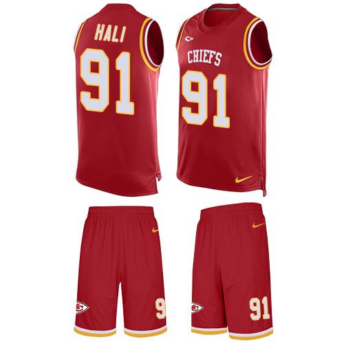 Nike Chiefs #91 Tamba Hali Red Team Color Men's Stitched NFL Limited Tank Top Suit Jersey