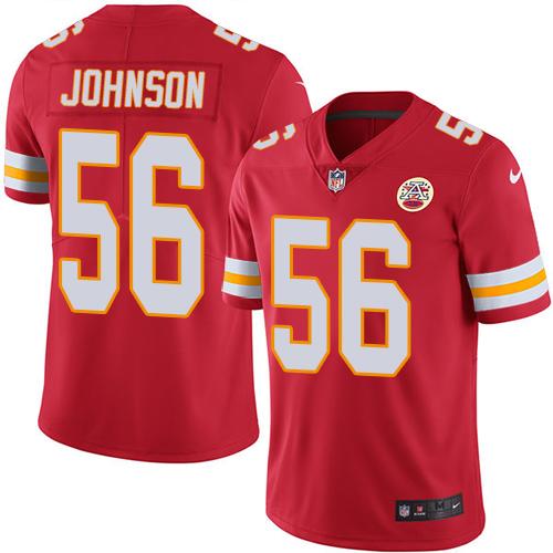 Nike Chiefs #56 Derrick Johnson Red Men's Stitched NFL Limited Rush Jersey
