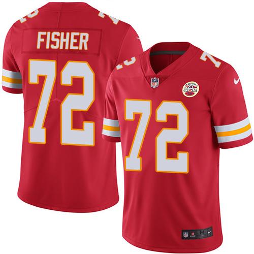 Nike Chiefs #72 Eric Fisher Red Men's Stitched NFL Limited Rush Jersey
