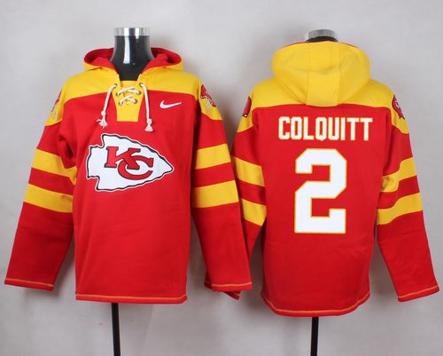 Nike Chiefs #2 Dustin Colquitt Red Player Pullover NFL Hoodie