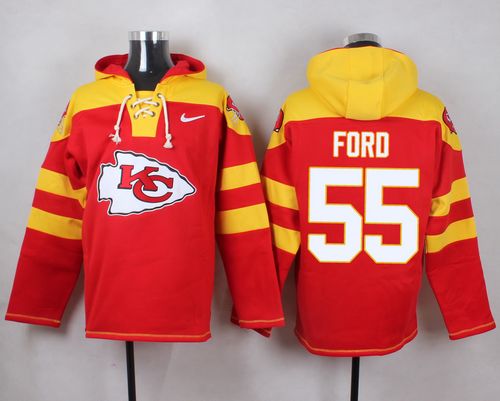 Nike Chiefs #55 Dee Ford Red Player Pullover NFL Hoodie