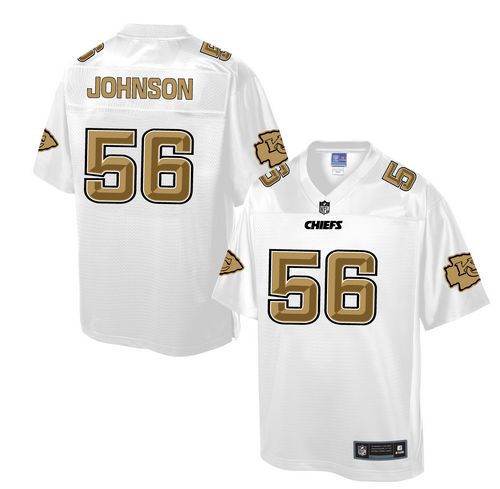 Nike Chiefs #56 Derrick Johnson White Men's NFL Pro Line Fashion Game Jersey