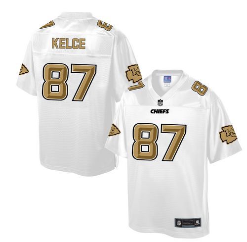 Nike Chiefs #87 Travis Kelce White Men's NFL Pro Line Fashion Game Jersey