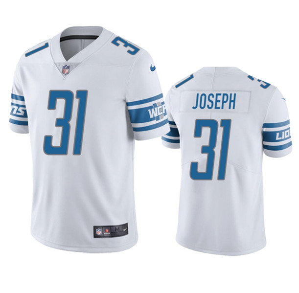 Men's Detroit Lions #31 Kerby Joseph White Vapor Untouchable Limited Football Stitched Jersey