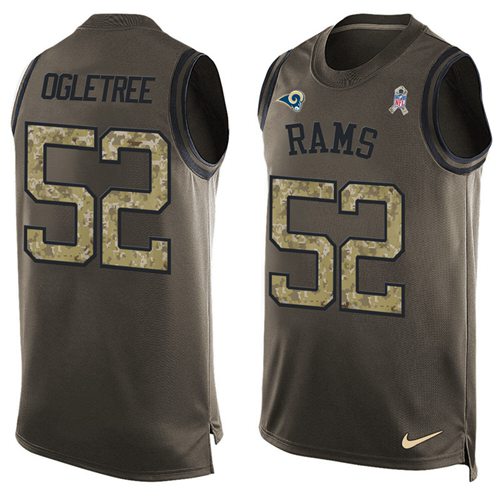 Nike Rams #52 Alec Ogletree Green Men's Stitched NFL Limited Salute To Service Tank Top Jersey