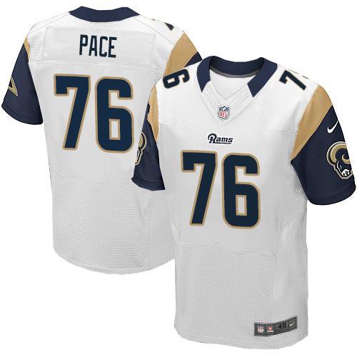 Nike Rams #76 Orlando Pace White Men's Stitched NFL Elite Jersey