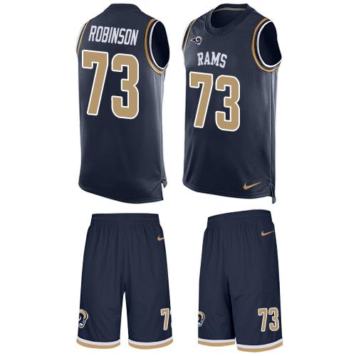 Nike Rams #73 Greg Robinson Navy Blue Team Color Men's Stitched NFL Limited Tank Top Suit Jersey