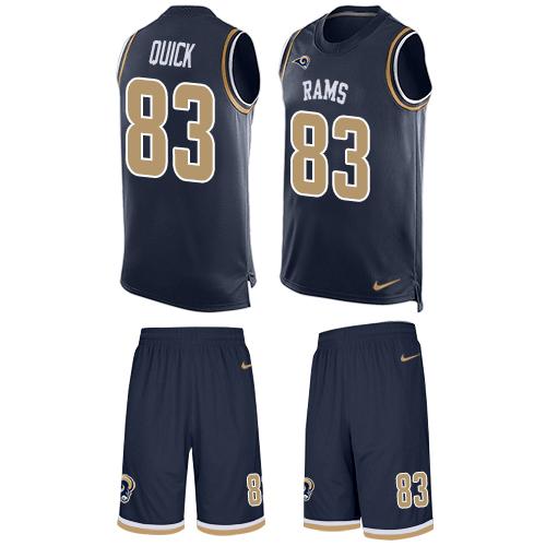 Nike Rams #83 Brian Quick Navy Blue Team Color Men's Stitched NFL Limited Tank Top Suit Jersey