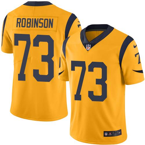 Nike Rams #73 Greg Robinson Gold Men's Stitched NFL Limited Rush Jersey