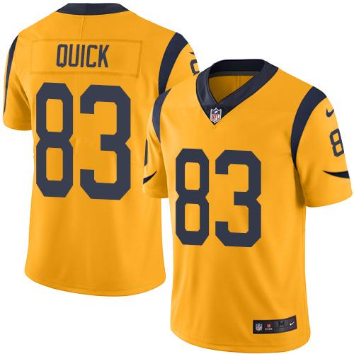 Nike Rams #83 Brian Quick Gold Men's Stitched NFL Limited Rush Jersey