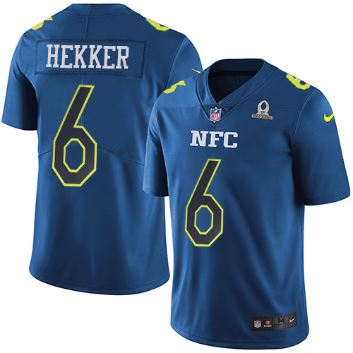 Nike Rams #6 Johnny Hekker Navy Men's Stitched NFL Limited NFC 2017 Pro Bowl Jersey