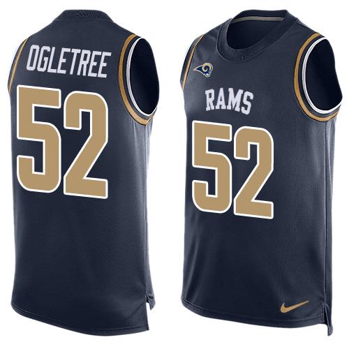 Nike Rams #52 Alec Ogletree Navy Blue Team Color Men's Stitched NFL Limited Tank Top Jersey