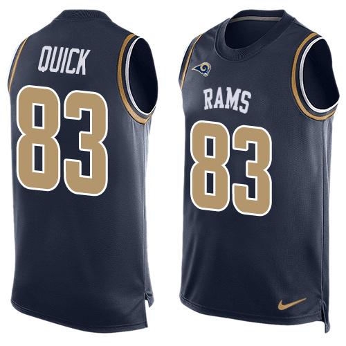 Nike Rams #83 Brian Quick Navy Blue Team Color Men's Stitched NFL Limited Tank Top Jersey
