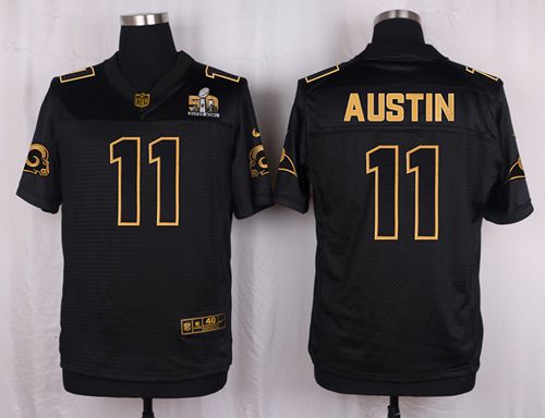 Nike Rams #11 Tavon Austin Black Men's Stitched NFL Elite Pro Line Gold Collection Jersey