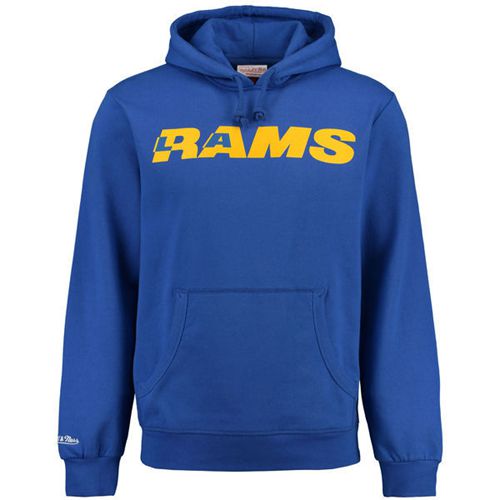 Men's Los Angeles Rams Mitchell & Ness Royal Retro Pullover Hoodie