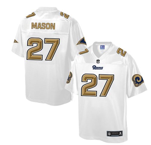 Nike Rams #27 Tre Mason White Men's NFL Pro Line Fashion Game Jersey
