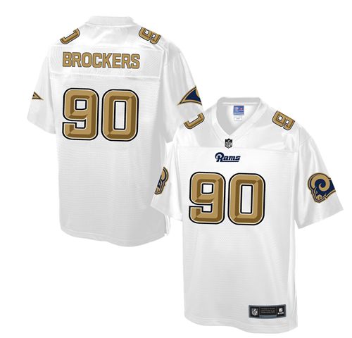 Nike Rams #90 Michael Brockers White Men's NFL Pro Line Fashion Game Jersey