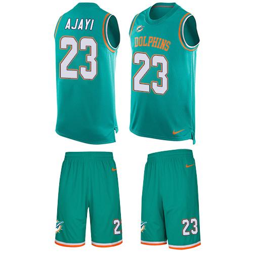 Nike Dolphins #23 Jay Ajayi Aqua Green Team Color Men's Stitched NFL Limited Tank Top Suit Jersey