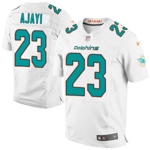 Nike Dolphins #23 Jay Ajayi White Men's Stitched NFL New Elite Jersey