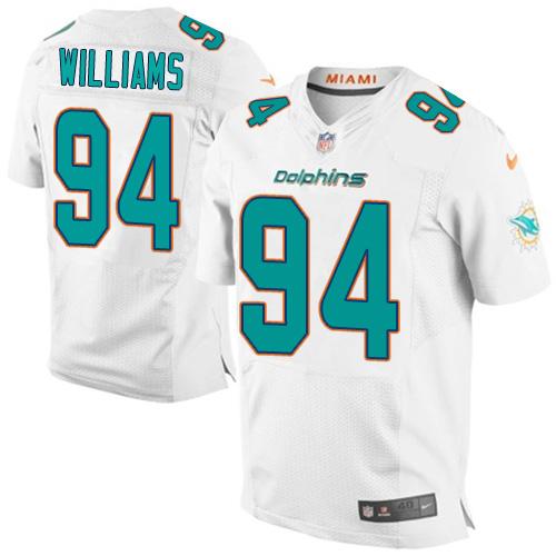 Nike Dolphins #94 Mario Williams White Men's Stitched NFL New Elite Jersey