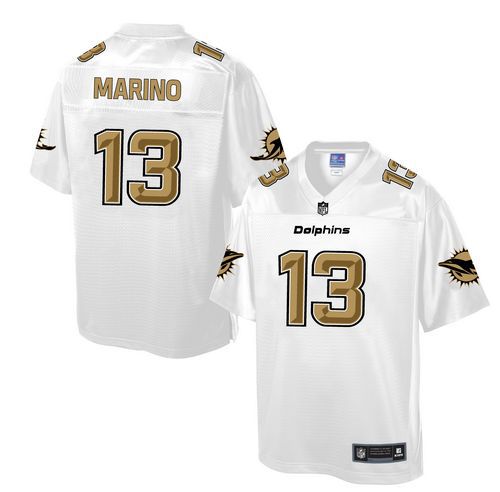Nike Dolphins #13 Dan Marino White Men's NFL Pro Line Fashion Game Jersey