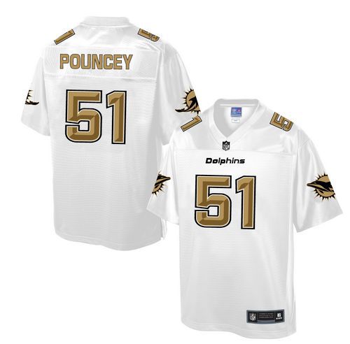 Nike Dolphins #51 Mike Pouncey White Men's NFL Pro Line Fashion Game Jersey