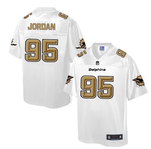 Nike Dolphins #95 Dion Jordan White Men's NFL Pro Line Fashion Game Jersey