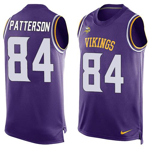 Nike Vikings #84 Cordarrelle Patterson Purple Team Color Men's Stitched NFL Limited Tank Top Jersey