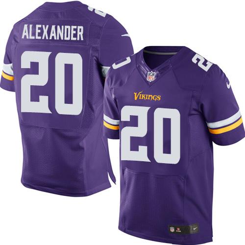 Nike Vikings #20 Mackensie Alexander Purple Team Color Men's Stitched NFL Elite Jersey