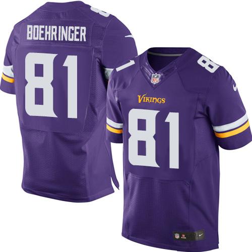 Nike Vikings #81 Moritz Boehringer Purple Team Color Men's Stitched NFL Elite Jersey