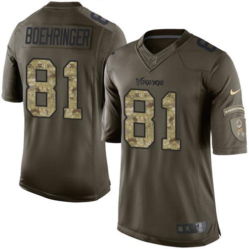 Nike Vikings #81 Moritz Boehringer Green Men's Stitched NFL Limited Salute to Service Jersey