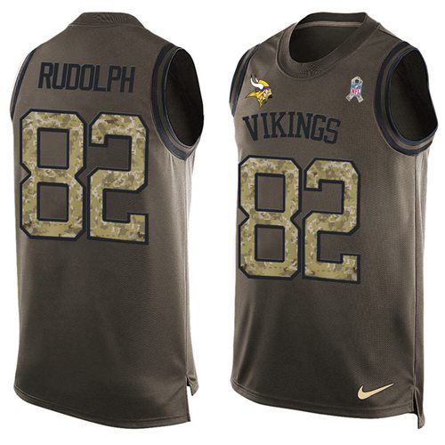 Nike Vikings #82 Kyle Rudolph Green Men's Stitched NFL Limited Salute To Service Tank Top Jersey