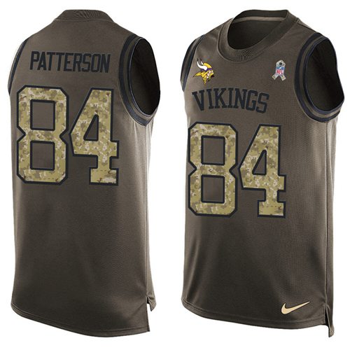 Nike Vikings #84 Cordarrelle Patterson Green Men's Stitched NFL Limited Salute To Service Tank Top Jersey