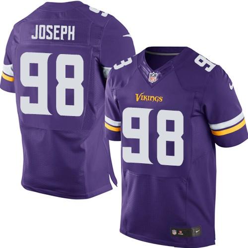 Nike Vikings #98 Linval Joseph Purple Team Color Men's Stitched NFL Elite Jersey