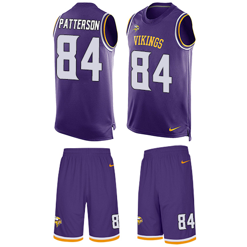Nike Vikings #84 Cordarrelle Patterson Purple Team Color Men's Stitched NFL Limited Tank Top Suit Jersey
