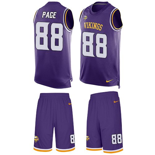 Nike Vikings #88 Alan Page Purple Team Color Men's Stitched NFL Limited Tank Top Suit Jersey