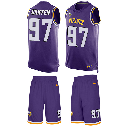 Nike Vikings #97 Everson Griffen Purple Team Color Men's Stitched NFL Limited Tank Top Suit Jersey