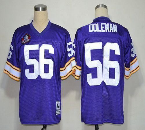 Mitchell And Ness Hall of Fame 2012 Vikings #56 Chris Doleman Purple Stitched Throwback NFL Jersey