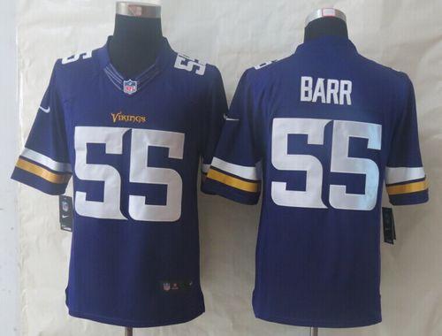 Nike Vikings #55 Anthony Barr Purple Team Color Men's Stitched NFL Limited Jersey