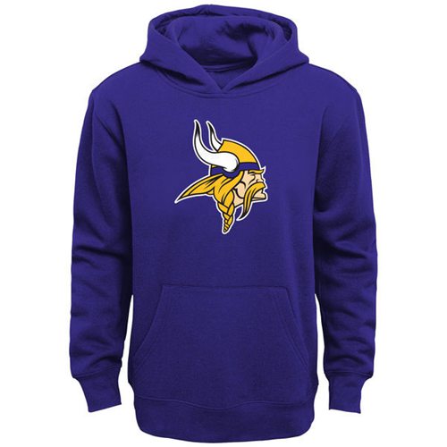 Minnesota Vikings Team Logo Pullover Hoodie Purple