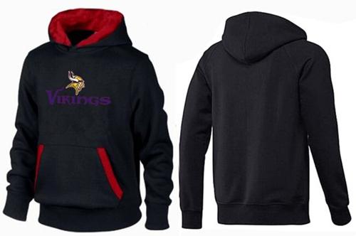 Minnesota Vikings Authentic Logo Pullover Hoodie Black & Red