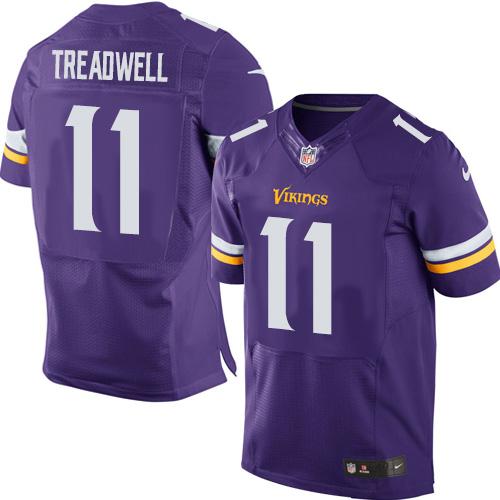 Nike Vikings #11 Laquon Treadwell Purple Team Color Men's Stitched NFL Elite Jersey