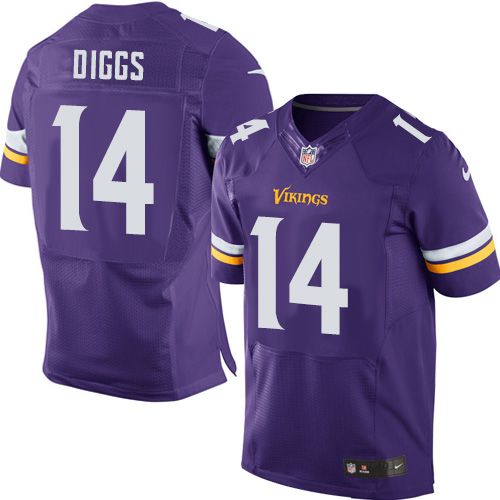 Nike Vikings #14 Stefon Diggs Purple Team Color Men's Stitched NFL Elite Jersey