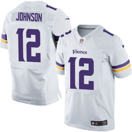 Nike Vikings #12 Charles Johnson White Men's Stitched NFL Elite Jersey